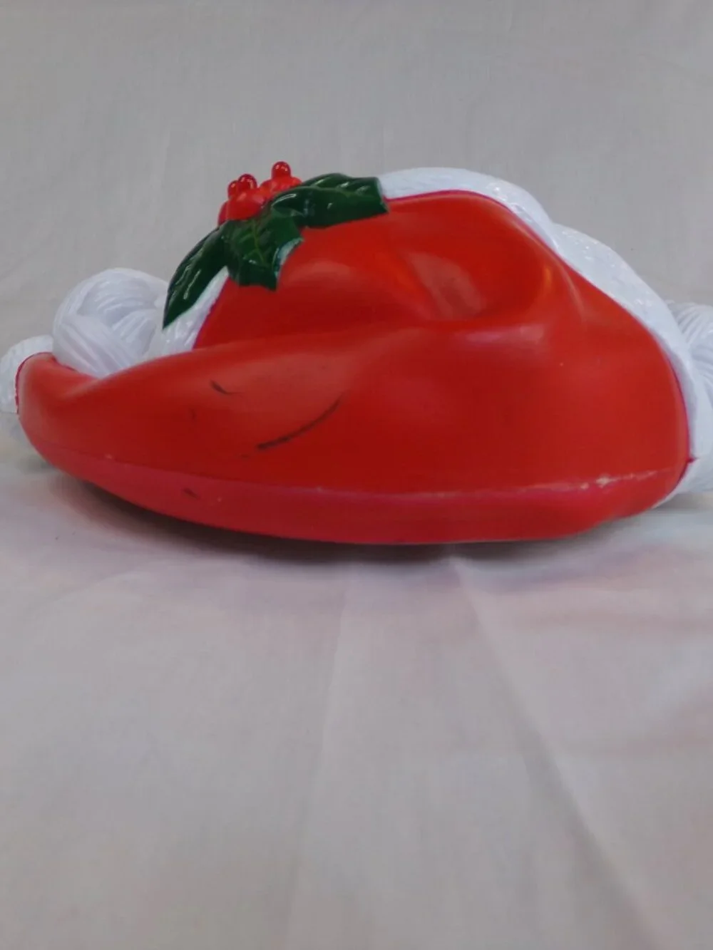 Vintage Santa Claus Christmas Hanging Decor Plastic Molded 1995